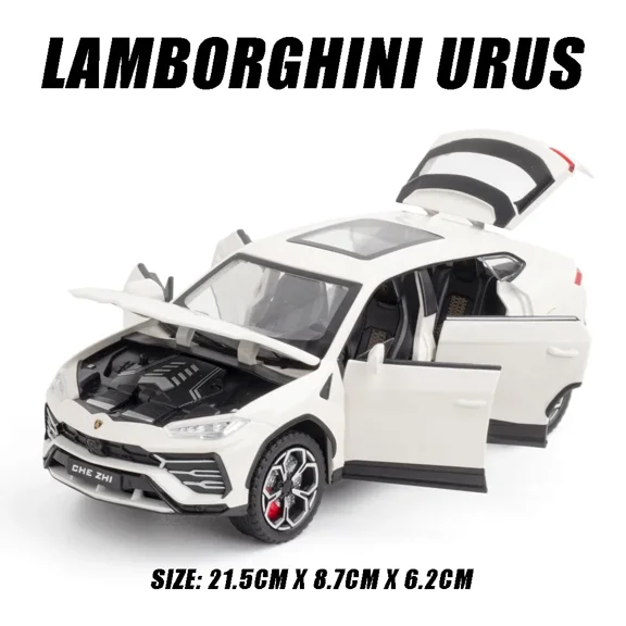 1:24 Scale Lambors URUS Alloy Model Car SUV Vehicle Diecast Toy Metal Collection Simulation Sound & Light Toy Car For Children