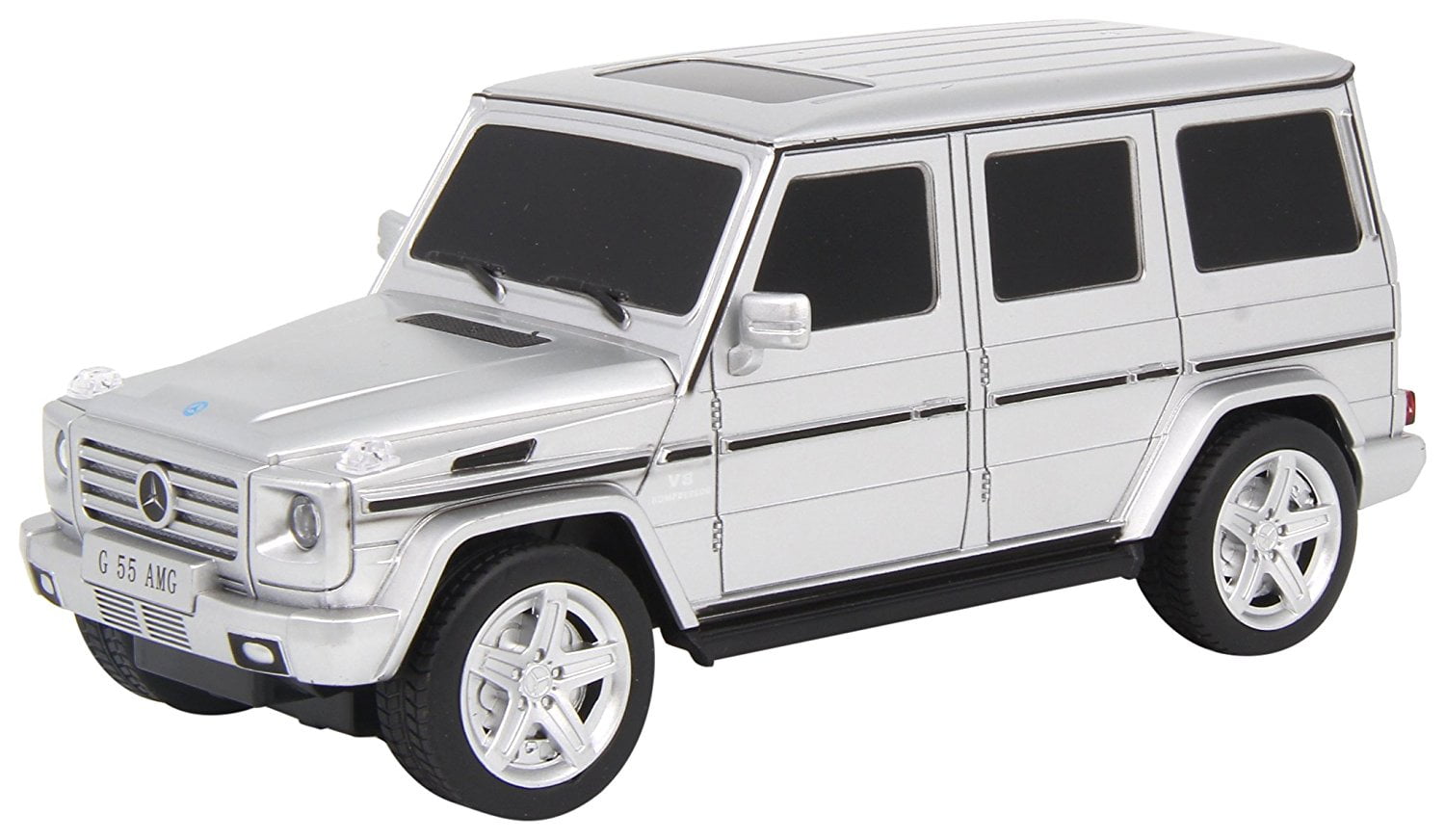 1/24 Scale Mercedes Benz G55 AMG Radio Control Car Toy R/C w/Lights (Sliver)