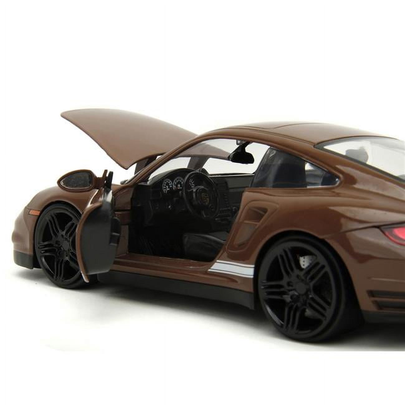 124 Scale Porsche 911 Turbo Brown & M&M Diecast Figure M&Ms Hollywood