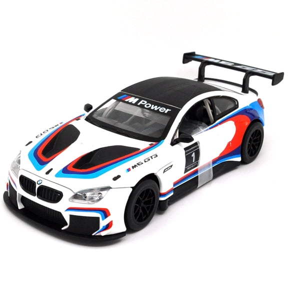 1: 24 Suitable for BMW M6 GT3 Alloy Car Die Casting Model Dynamic Sound and Light Toy Series Collection Gift Children's Birthday Gift