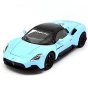 1/24 Suitable for Maserati MC20 Cabrio alloy sports car model, die-casting metal track racing car model, sound and light childrens toy gift