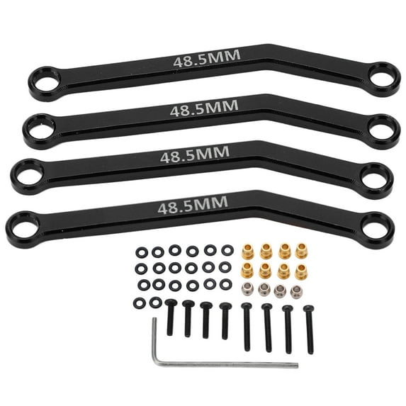 1/24 Tie Rod Kit 1.91in Aluminium Alloy Vibration Reduction Light Weight RC Car Tie Rod Link Kit for FMS FCX24 Crawler Black