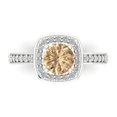 thumbnail image 1 of Solitaire with Accents Engagement Ring for Women - 1.335ct Yellow Moissanite in 14K White Gold Promise Ring, 1 of 7