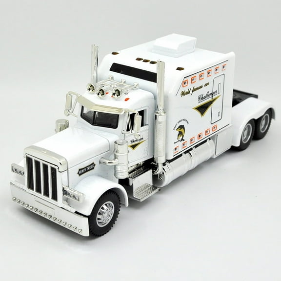 1: 24 ratio suitable for Peterbilt 389 tractor trailer toy truck children's car, Lonestar design, with functions, prefabricated semi-trailer, Reali