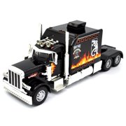 1 24 ratio suitable for Peterbilt 389 tractor trailer toy truck childrens car, Lonestar design, with functions, prefabricated semi-trailer, Reali