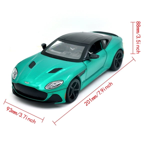 The 1:24 scale is suitable for Aston Martin DBS alloy die-cast car models, equipped with opening doors, lights, sound and spring-back function. Boys' toy cars, children's birthday gift toy cars.
