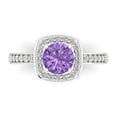 thumbnail image 1 of Clara Pucci 14K White Gold 1.33ct Alexandrite Solitaire with Accents Ring, 1 of 8