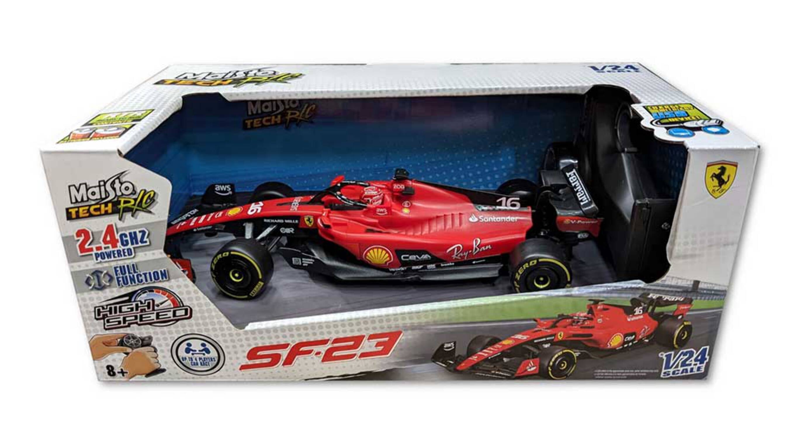 Maisto Tech RC F1 Ferrari SF-23, 1:24, Leclerc #16 - Walmart.com