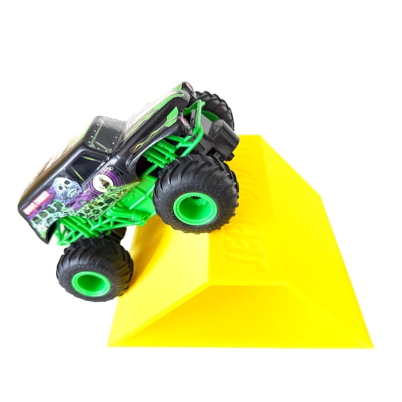 1/24th Monster Truck Jump / Roll Over Ramp F - Catch Big Air! - Yellow - Includes Anti Slip Rubber Feet - Works w/Micro RC's as well - Losi Micro Truggy Buggy