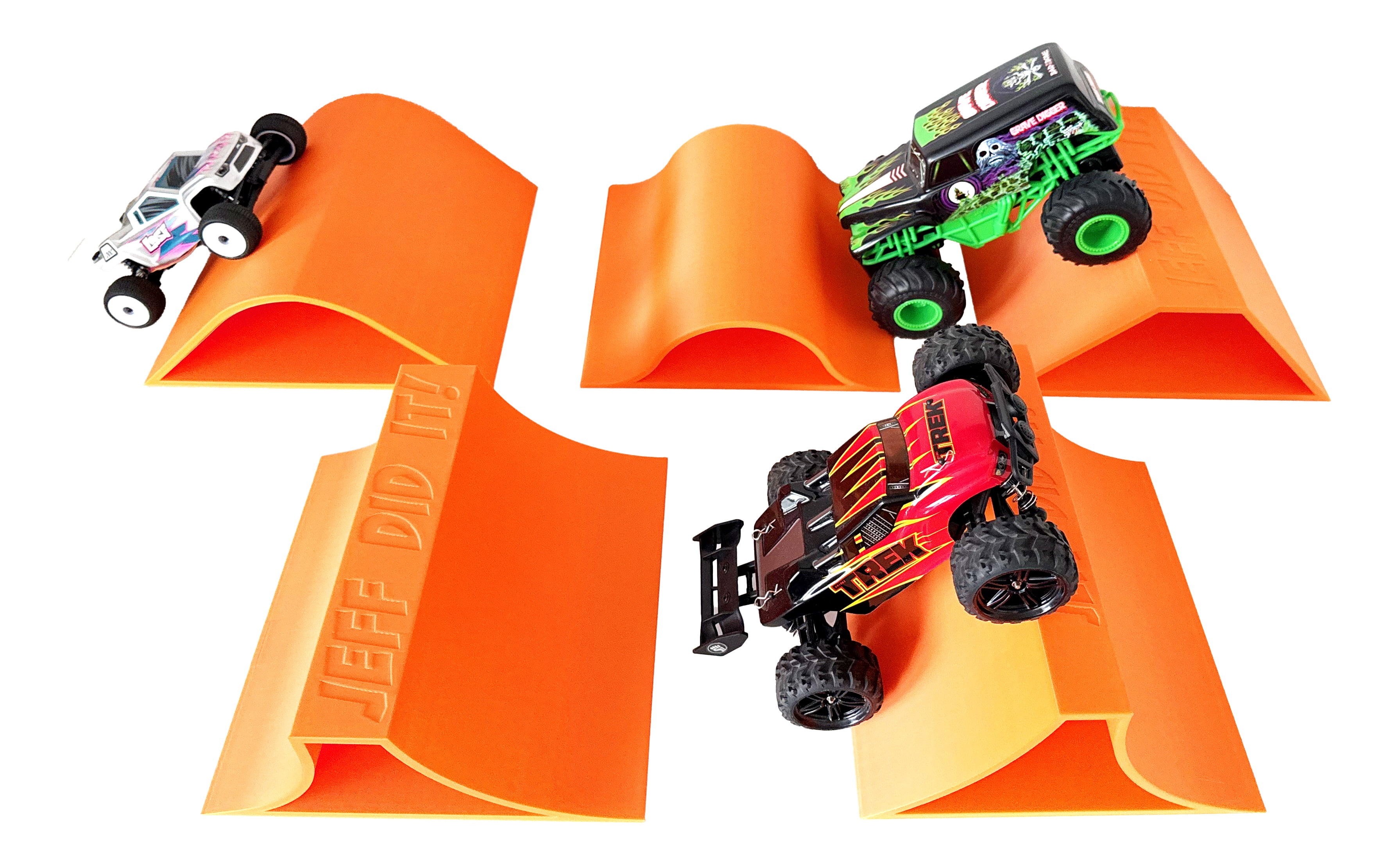1/24th Monster Truck Ramp Set 1 Includes 5 Stunt/Jump Ramps Orange ...