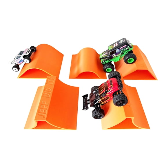 1/24th Monster Truck Ramp Set 1 Includes 5 Stunt/Jump Ramps Orange ...
