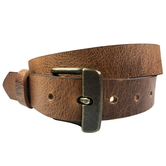 1.25"(32mm) Distressed Full Grain Leather Belt Handmade in Canada by Zelikovitz Size: 26 for 24" Waist