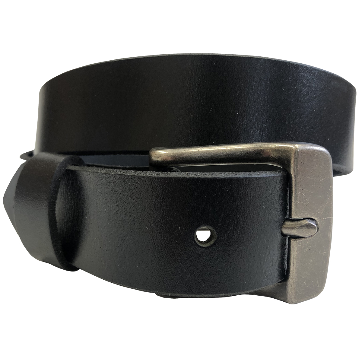1.25"(32mm) Men's Black Bridle Leather Belt Handmade in Canada by Zelikovitz Size: 34 for 32" Waist - image 1 of 1