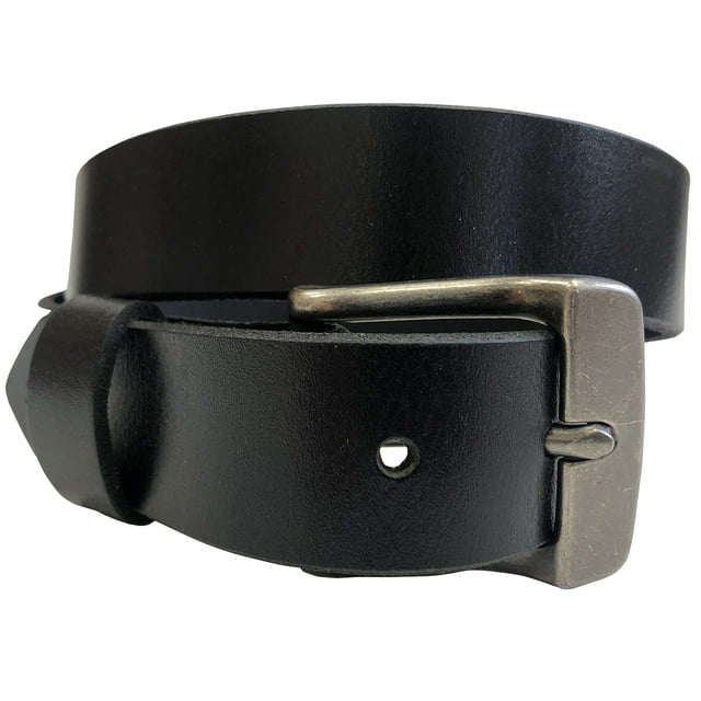 1.25"(32mm) Men's Black Bridle Leather Belt Handmade in Canada by Zelikovitz Size: 34 for 32" Waist