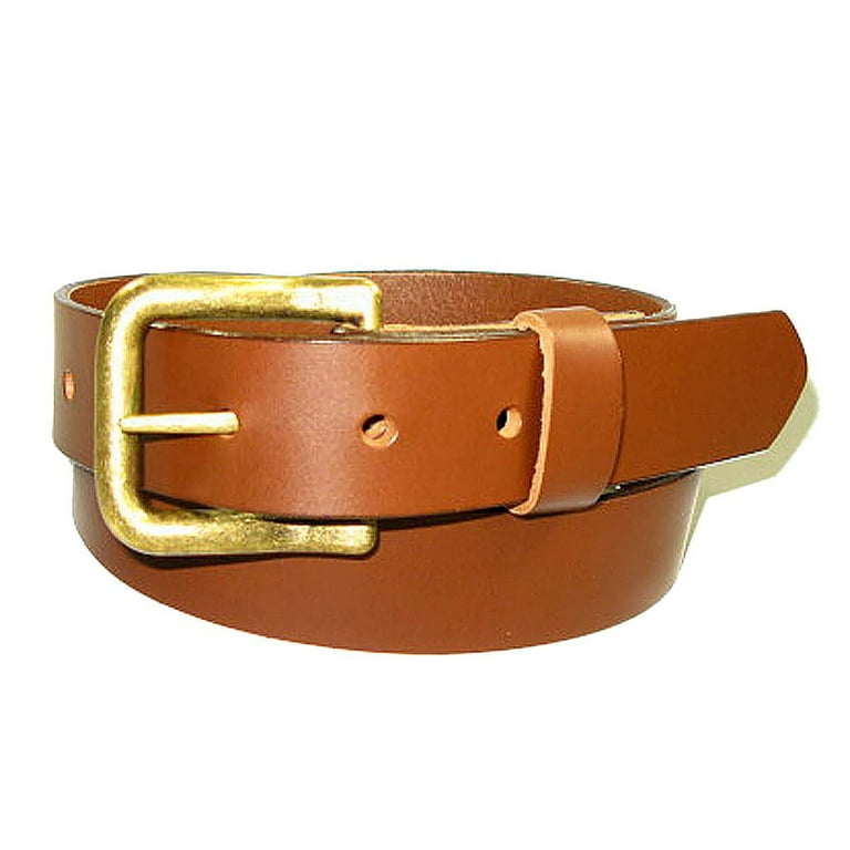 1.25(32mm) Men's Brown Bridle Leather Belt Handmade in Canada by