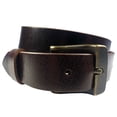 thumbnail image 1 of 1.25"(32mm) Men's Mahogany Full Grain Leather Belt Handmade in Canada by Zelikovitz Size: 42 for 44" Waist, 1 of 1