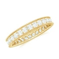 thumbnail image 1 of Rosec Jewels Certified Moissanite Eternity Ring for Women - Moissanite Wedding Band - D-VS1 Quality - with Jewelry Box, 14K Yellow Gold, US 4.00, 1 of 9