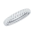 thumbnail image 1 of Rosec Jewels Certified Moissanite Eternity Wedding Band for Women - D-VS1 Quality - with Jewelry Box, 925 Sterling Silver, US 5.50, 1 of 7