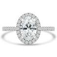 thumbnail image 1 of 1.25 CTW Oval Diamond Oval Halo Engagement Ring with Accents in 14K White Gold - Size 6.5, 1 of 1