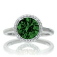 thumbnail image 1 of 1.25 Carat 6mm Round Cut Classic Halo And Moissanite Diamond Engagement Ring on 10k White Gold, 1 of 2