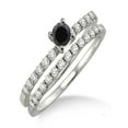 thumbnail image 1 of 1.25 Carat Black Diamond Bridal Set on 10k White Gold, 1 of 1