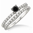 thumbnail image 1 of 1.25 Carat Black Diamond Bridal Set on 10k White Gold, 1 of 1