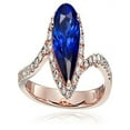 thumbnail image 1 of 1.25 Carat Blue Sapphire and Diamond Engagement Ring in 10k Rose Gold for Women on Sale, 1 of 2