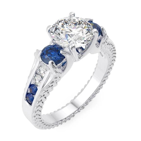 1.25 Carat Brilliant 925 Silver Engagement Ring - Size 5