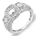 thumbnail image 1 of 1.25 Carat (Ctw) 14k White Gold 3 Stone Ladies Round Diamond Semi-mount Ring Bridal Set (No Center Stone), 1 of 1
