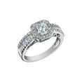 thumbnail image 1 of 1.25 Carat (Ctw) Princess-Cut Diamond Engagement Ring in 14K White Gold for Women, 1 of 5