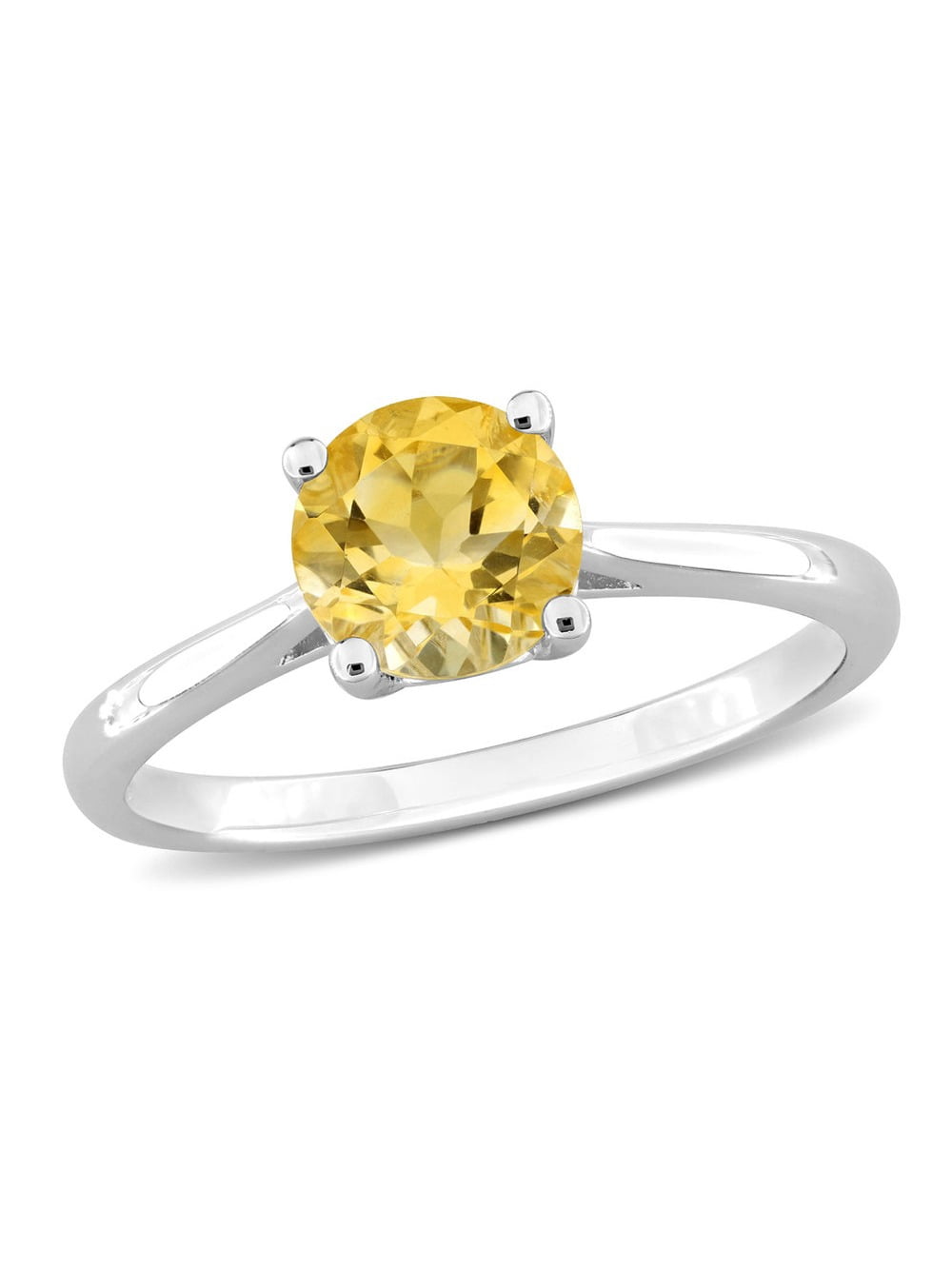 55-Carat Genuine Citrine Sterling Silver Ring – Bar Setting, Birthstone, Sizes 5-12, Customizable - View #11