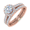 thumbnail image 1 of 1.25 Carat Diamond Bridal Ring Band Set in 14K Rose Gold (Ring Size 4.5), 1 of 5
