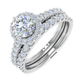 thumbnail image 1 of 1.25 Carat Diamond Bridal Ring Band Set in 14K White Gold (Ring Size 6.5), 1 of 5