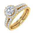thumbnail image 1 of 1.25 Carat Diamond Bridal Ring Band Set in 14K Yellow Gold (Ring Size 4.75), 1 of 5