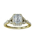 thumbnail image 1 of 1.25 Ct Beautiful Emerald Solitaire Real Diamond (F-G/VS1) Anniversary Ring for Ladies in 18K Yellow Gold Size 8.5 by Diamond-Capitals, 1 of 8