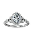 thumbnail image 1 of 1.25 Carat Excellent Oval Cut Natural Diamond Beautiful Solitaire with Accents Bridal Ring for Bride Solid 14K White Gold Size 5, 1 of 8