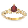 thumbnail image 1 of 1.25 Carat (F-G/VS1) Natural Diamond Garnet Gemstone Beautiful Anniversary Ring for her 18K Yellow Gold Size 6.5 by Diamond-Capitals, 1 of 8