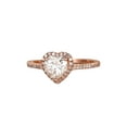 thumbnail image 1 of 1.25 Carat Heart shape Halo Moissanite Engagement Ring with 18k Gold Plating, 1 of 4