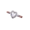 thumbnail image 1 of 1.25 Carat Heart shape Moissanite & Moissanite Wedding Ring with 18k Gold Plating, 1 of 6