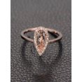 thumbnail image 1 of 1.25 Carat Peach Pink Morganite (pear cut Morganite) and Diamond Engagement Ring in 10k Rose Gold, 1 of 2