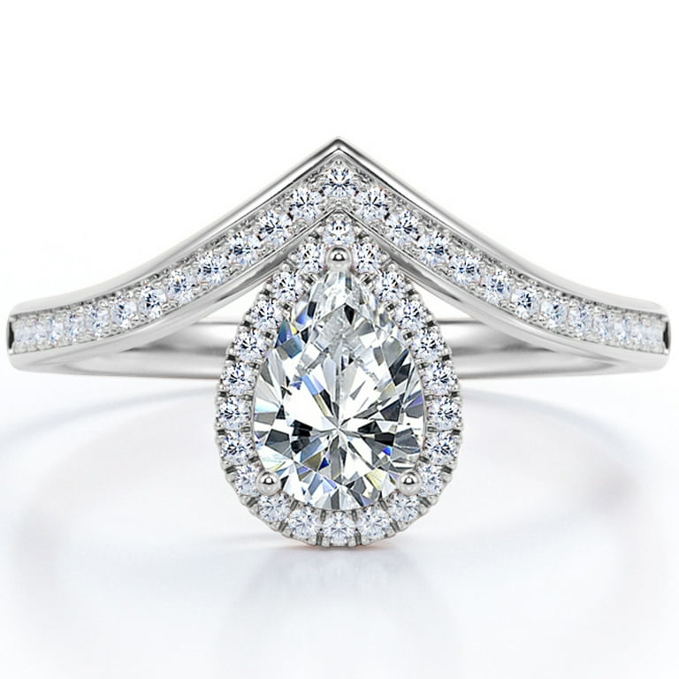Contemporary Tension Set Pave Diamond Engagement Ring