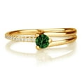 thumbnail image 1 of 1.25 Carat Round Cut And Moissanite Diamond Engagement Ring in 10k Yellow Gold, 1 of 2