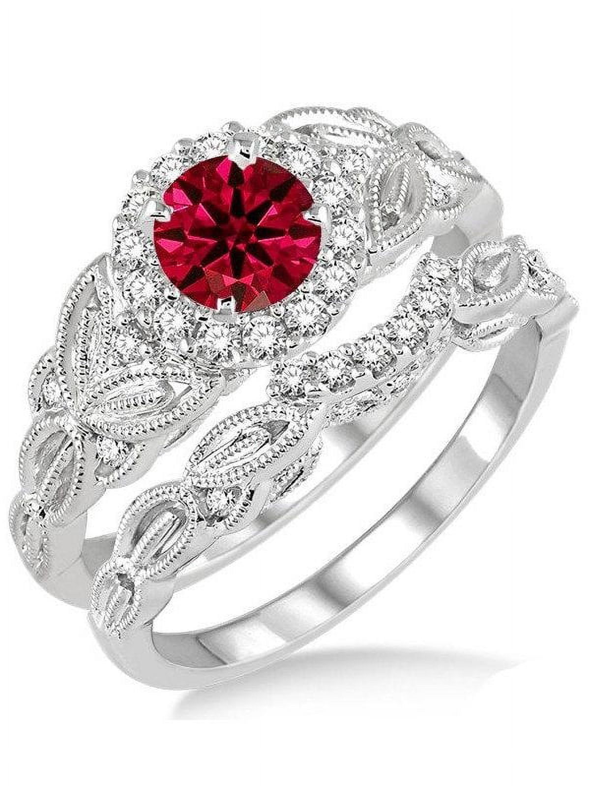 Ruby wedding rings for deals women