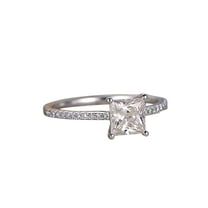1.25 Carat Solitaire Wedding Ring with Man made diamond moissanite and Man made diamond moissanite with 18k Gold Plating