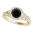 thumbnail image 1 of 1.25 Ct. Black Diamond Engagement ring In 14K Solid Rose, White & Yellow Gold, 1 of 4