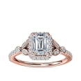 thumbnail image 1 of Diamond-Capitals 1.25 Ct Genuine Emerald Cut Solitaire Real Diamond (F-G/VS1) Engagement Ring for Gift Solid 14K White Gold Size 5.5, 1 of 8