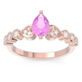 thumbnail image 1 of 1.25 Ct Latest Natural Diamond Pink Sapphire Gemstone Bridal Ring for Ladies Solid 18K Rose Gold Size 3.5 by Diamond-Capitals, 1 of 8