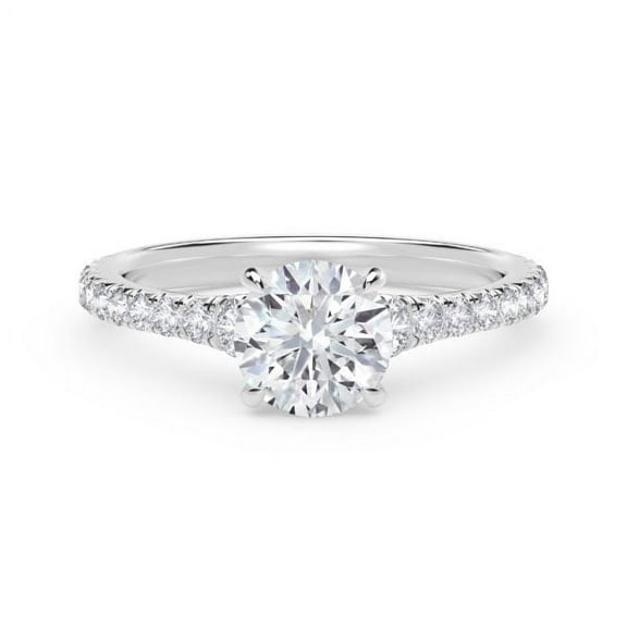 1.25 Ct Solitaire Round Beautiful Diamond Wedding Rings For Her Solid 14K White Gold