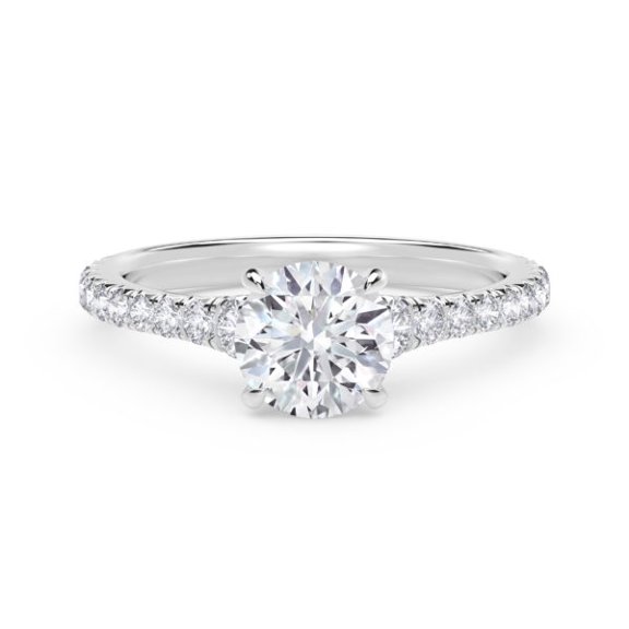 1.25 Ct Solitaire Round Beautiful Diamond Wedding Rings for her Solid 14K White Gold