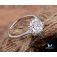 thumbnail image 1 of 1.25 Cts Cubic Zirconia / Sterling Silver 925 Ring / Rhodium plated Nickel-Free / MadDuckJewels RG1623 / Thailand Jewelry, 1 of 4